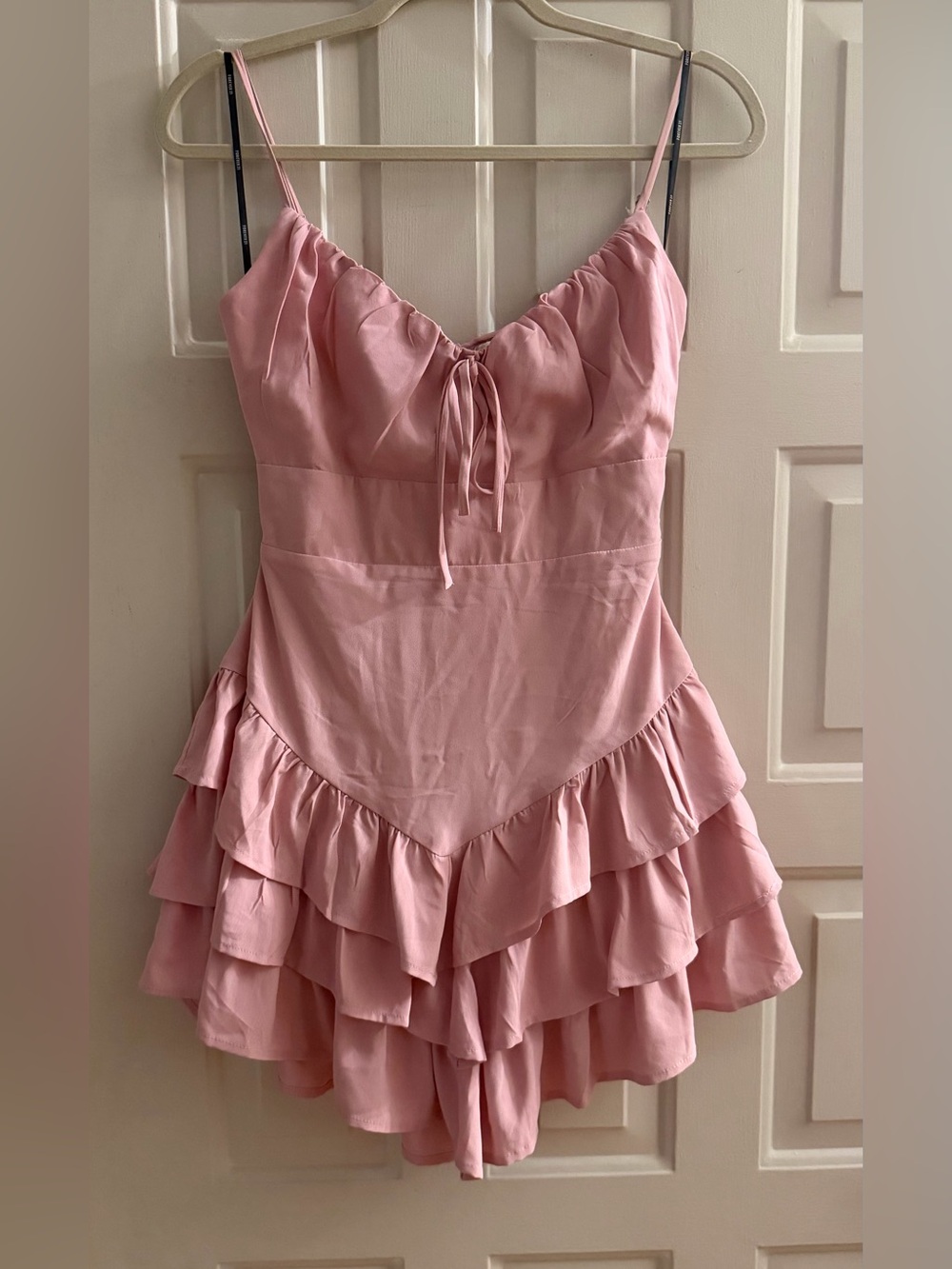 NWT Ruffle Hem Mini Dress Blush Pink M